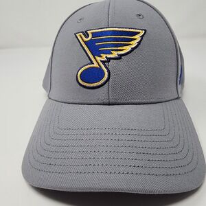 Adidas NHL St. Louis Blues Structured Adjustable‎ Hat Cap Gray NWT